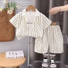 Áo sơ mi bé trai mùa hè phong cách Hàn Quốc, tay ngắn, bộ 3 trang phục thời trang giá ưu đãi 401.992 VND 8