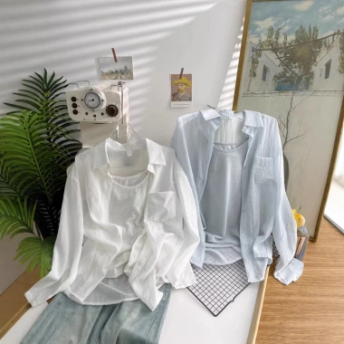 Áo sơ mi camisole tencel lanh cotton dài tay chống nắng mùa hè giảm 23% chỉ 347.257₫