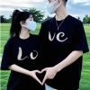 Áo sơ mi cặp vợ chồng lớn 2.025 - áo thun bông tự nhiên LOVE, giá ưu đãi 215k