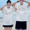 Áo sơ mi cặp vợ chồng lớn 2.025 - áo thun bông tự nhiên LOVE, giá ưu đãi 215k 2