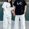 Áo sơ mi cặp vợ chồng lớn 2.025 - áo thun bông tự nhiên LOVE, giá ưu đãi 215k 6