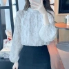 Áo sơ mi chiffon tay dài cổ đứng họa tiết Hàn Quốc, chống lão hóa nữ 275.924₫ 5