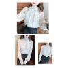 Áo sơ mi chiffon tay dài cổ đứng họa tiết Hàn Quốc, chống lão hóa nữ 275.924₫ 7