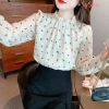 Áo sơ mi chiffon tay dài họa tiết hoa phong cách Pháp - Giá 173.124 VND 6