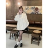 Áo sơ mi cổ đá xếp ly ngực dài tay bo babydoll giấu quần xinh xắn tiểu thư Giá 174k 6