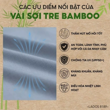 Áo Sơ Mi Cổ Tàu Giấu Cúc Dài Tay Nam LADOS-8.191 Vải Sợi Tre Mềm Mịn Thoáng Mát Công Sở 244k 4 Áo Sơ Mi Cổ Tàu Giấu Cúc Dài Tay Nam LADOS-8.191 Vải Sợi Tre Mềm Mịn Thoáng Mát Công Sở 244k 4