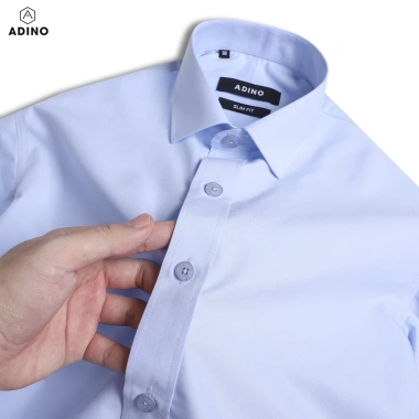 Áo sơ mi cộc tay ADINO xanh nhạt slimfit công sở trẻ trung CT04 280k 3 Áo sơ mi cộc tay ADINO xanh nhạt slimfit công sở trẻ trung CT04 280k 3