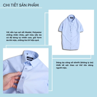 Áo sơ mi cộc tay ADINO xanh nhạt slimfit công sở trẻ trung CT04 280k 6 Áo sơ mi cộc tay ADINO xanh nhạt slimfit công sở trẻ trung CT04 280k 6