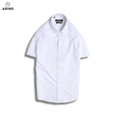 Áo sơ mi cộc tay ADINO xanh nhạt slimfit công sở trẻ trung CT04 280k