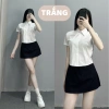 Áo sơ mi cộc tay nữ croptop NaMi chất Kate lụa mềm mại, size lớn trắng, giảm còn 99.000đ 2