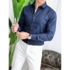 Áo sơ mi công sở chấm bi dài tay slimfit co giãn nhẹ, cao cấp Hàn Quốc - 179k 10