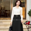 Áo sơ mi công sở dài tay cổ nơ chất tơ Ruby - thiết kế basic MA374, 259k