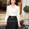 Áo sơ mi công sở dài tay cổ nơ chất tơ Ruby - thiết kế basic MA374, 259k 8