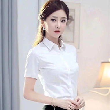 Áo sơ mi công sở dài tay cổ ve màu trơn, vừa vặn, sang trọng cho nữ - Giá chỉ 131k 4