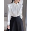 Áo sơ mi công sở HANAA lụa cổ đức tay lật bèo vai H175 179.000đ, đi làm & đi chơi 2