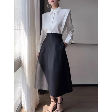 Áo sơ mi công sở HANAA lụa cổ đức tay lật bèo vai H175 179.000đ, đi làm & đi chơi 7 Áo sơ mi công sở HANAA lụa cổ đức tay lật bèo vai H175 179.000đ, đi làm & đi chơi 7