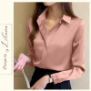 Áo Sơ Mi Công Sở Lụa Trơn Basic Sang Trọng Thiết Kế Liliana Clothes Giá 350k 3