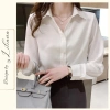 Áo Sơ Mi Công Sở Lụa Trơn Basic Sang Trọng Thiết Kế Liliana Clothes Giá 350k 4