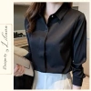 Áo Sơ Mi Công Sở Lụa Trơn Basic Sang Trọng Thiết Kế Liliana Clothes Giá 350k 5