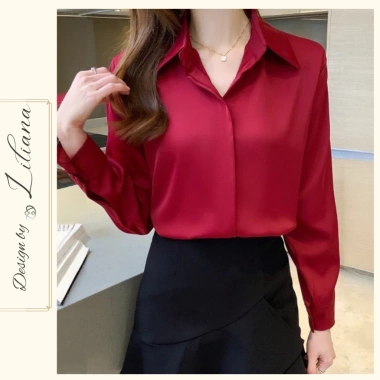 Áo Sơ Mi Công Sở Lụa Trơn Basic Sang Trọng Thiết Kế Liliana Clothes Giá 350k 6 Áo Sơ Mi Công Sở Lụa Trơn Basic Sang Trọng Thiết Kế Liliana Clothes Giá 350k 6