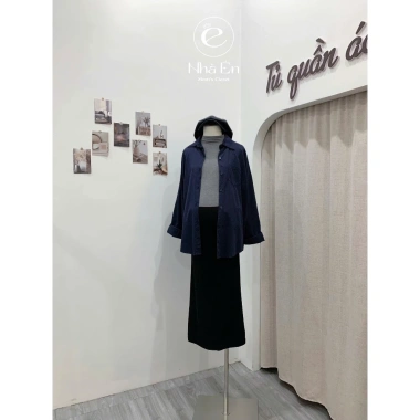 Áo sơ mi công sở mẹ bầu đơn giản, chỉn chu, siêu thoải mái - Giá ưu đãi 210.000 VND 5