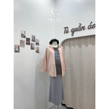 Áo sơ mi công sở mẹ bầu đơn giản, chỉn chu, siêu thoải mái - Giá ưu đãi 210.000 VND 6