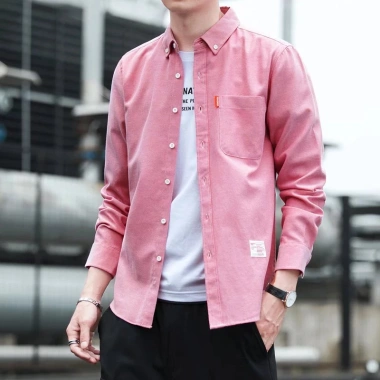 Áo sơ mi công sở nam 6 màu Oxford không sắt, mỏng retro, dài tay, M‑5XL, màu trơn mùa xuân 5