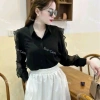 Áo sơ mi công sở nữ cổ bẻ tay voan đẹp HQ 295.500₫, vải mỏng thoáng, phong cách công sở 4