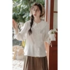 Áo Sơ Mi Công Sở Nữ Dài Tay Trắng Cổ Đức Nẹp Giấu Khuy - Basic trẻ trung AA543 7