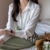 Áo Sơ Mi Công Sở Nữ Kiểu Hàn Quốc Tay Dài Lụa Cao Cấp Thoáng Mát - Giá 195k 6