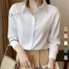 Áo Sơ Mi Công Sở Nữ Tay Dài Lụa Cao Cấp Dáng Suông Dễ Mix Đồ - Che Khuyết Điểm 195k