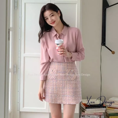 Áo Sơ Mi Công Sở Nữ Tay Dài Lụa Cao Cấp Dáng Suông Dễ Mix Đồ - Che Khuyết Điểm 195k 2