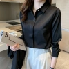 Áo Sơ Mi Công Sở Nữ Tay Dài Lụa Cao Cấp Dáng Suông Dễ Mix Đồ - Che Khuyết Điểm 195k 5