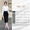 Áo sơ mi công sở nữ thanh lịch cổ đức dài tay chất cát hàn chống nhăn thoáng khí - 200k 2