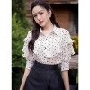 Áo sơ mi công sở tơ sọc chấm bi bèo tay H218 - Giá chỉ 185.000₫, giảm tới 21%