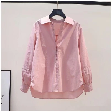 Áo sơ mi cotton tay dài dáng rộng phong cách Hàn Quốc nữ - giảm còn 326.838₫ 6