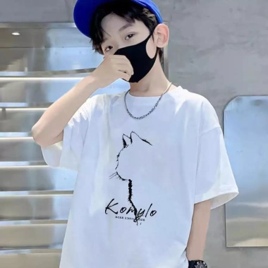 Áo Sơ Mi Cotton Trẻ Em - Baju Budak, Áo Thun Ngắn Tay Giá Ưu Đãi 85.999₫
