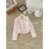 Áo sơ mi croptop thêu ngựa Basic chất thô mịn - Phù hợp học, làm, dạo phố, giá 280k 2