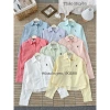 Áo sơ mi croptop thêu ngựa Basic chất thô mịn - Phù hợp học, làm, dạo phố, giá 280k 3