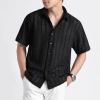 Áo sơ mi Cuban shirt nam tay ngắn LADOS-8.148 dệt lưới co giãn, thấm hút, form Hàn thời trang 162k 6