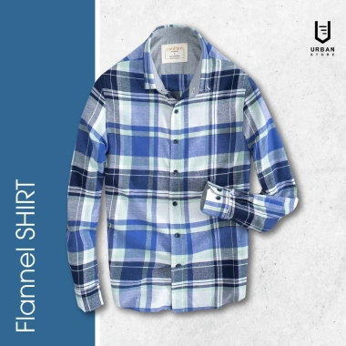 Áo sơ mi dạ kẻ nam URBAN 100% cotton mềm mịn, đứng phom, giảm còn 299.000₫