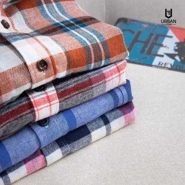 Áo sơ mi dạ kẻ nam URBAN 100% cotton mềm mịn, đứng phom, giảm còn 299.000₫ 6 Áo sơ mi dạ kẻ nam URBAN 100% cotton mềm mịn, đứng phom, giảm còn 299.000₫ 6