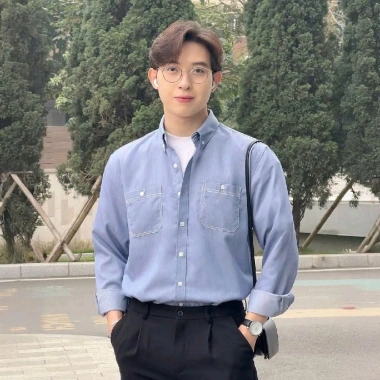 Áo Sơ Mi Dài Tay 2 Túi HB Denim Cao Cấp, Phong Cách Hàn Quốc SM12 - Giá 219.000₫