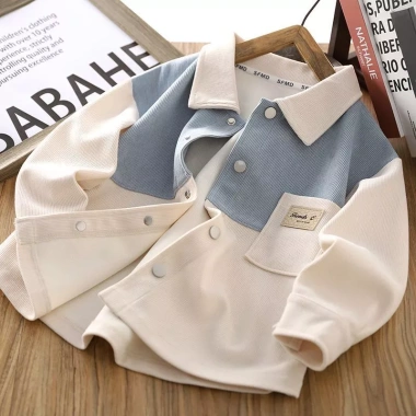 Áo sơ mi dài tay bé trai 2-6Y áo khoác mỏng thời trang sinh thái mùa thu 206.080₫