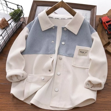 Áo sơ mi dài tay bé trai 2-6Y áo khoác mỏng thời trang sinh thái mùa thu 206.080₫