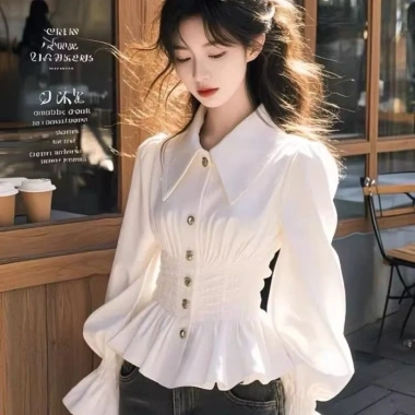 Áo sơ mi dài tay cao cấp trắng nhẹ nhàng kiểu Pháp cho nữ xuân thu - 150.540₫ 4 Áo sơ mi dài tay cao cấp trắng nhẹ nhàng kiểu Pháp cho nữ xuân thu - 150.540₫ 4