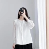 Áo sơ mi dài tay cúc ngọc tơ xước, cổ sen 2 lá, hàng 2 lớp - công sở nữ giá 199k 4