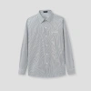 Áo sơ mi dài tay kẻ sọc nam nữ Hàn Quốc Oxford cotton thêu ngực – Giá 149.000₫ 5