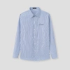 Áo sơ mi dài tay kẻ sọc nam nữ Hàn Quốc Oxford cotton thêu ngực – Giá 149.000₫ 6