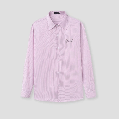 Áo sơ mi dài tay kẻ sọc nam nữ Hàn Quốc Oxford cotton thêu ngực – Giá 149.000₫ 7